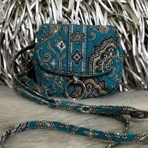 VERA BRADLEY Totally Turq Little Hip Bag Crossbody Belt Bag Brown Medallions
